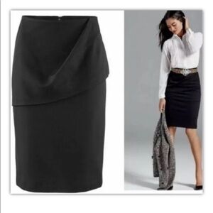 CABI #3099 BLACK OVERLAY PENCIL SKIRT Size 10